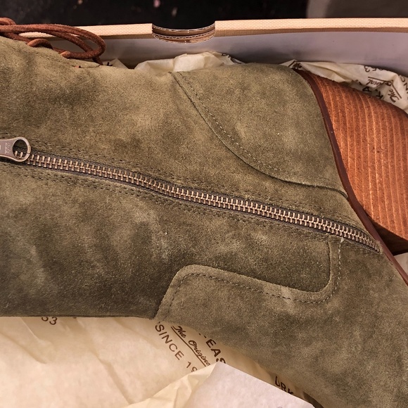 Kork-Ease® Olive Green Suede Cherna Bootie - Picture 6 of 7